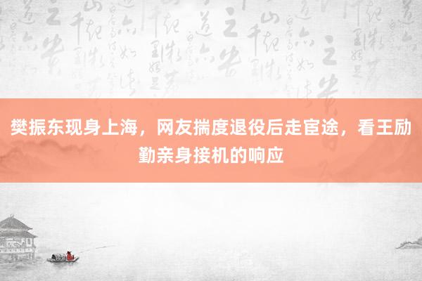 樊振东现身上海，网友揣度退役后走宦途，看王励勤亲身接机的响应